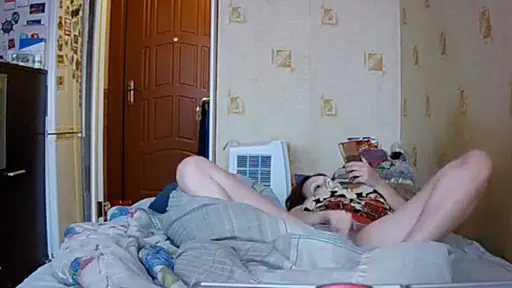 Hidden cam caught sister watching porn on the phone