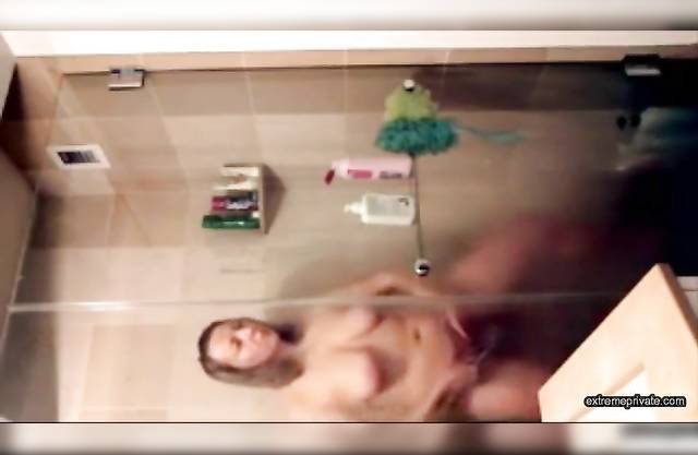 Mom's Hidden Shower Masturbation, Caught on Camera Jerking Off Her Wet Pussy with Water