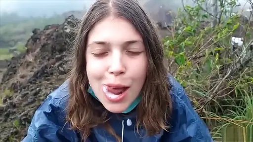 On a hike with dad
