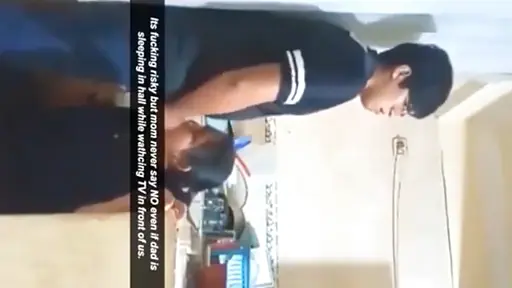 Freaky Mom Laughs While Son Blows A Load Into Her Mouth