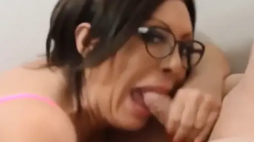 On my knees sucking my sons dick