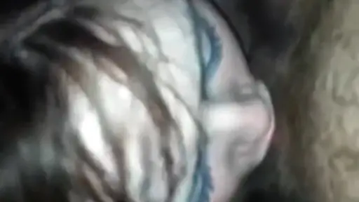 Blue-eyed teen daughter drops to her knees for daddy