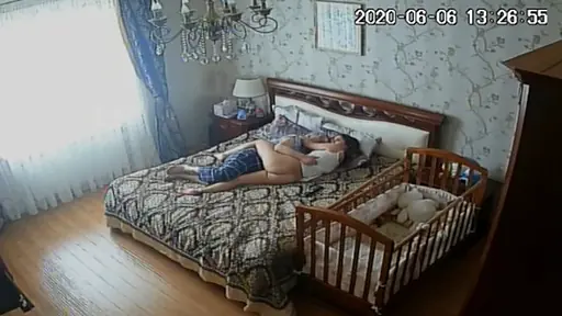 Bottomless daughter passes out bare-assed next to daddy