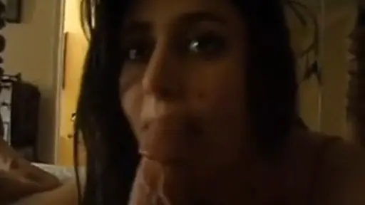Daughter wraps her lips around his stiff dick
