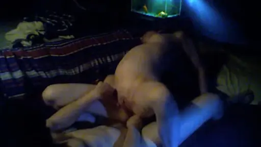 Horny sister gets creampied in the dark