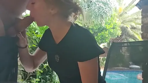 Quick blowjob while mom went to the supermarket