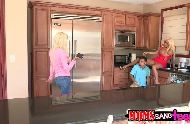 XXX Incest: Busty blonde MILF steals the boyfriend of her daughter