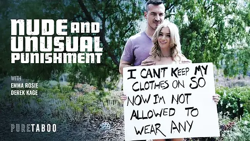 Naked Shivering Teen Holding Shame Sign Gets Lured Inside Stranger's Place For Warm Fucking