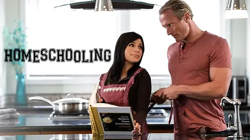 Homeschooled stepdaughter doing chores with creepy stepdad ends in bed together