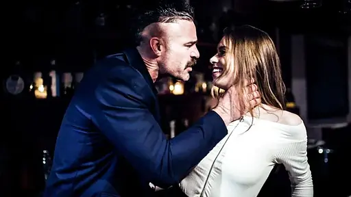 Married Man Getting Sucked Off Behind Bar While His Wife Watches Nearby