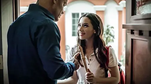 Married Music Teacher's Young Mistress Calling His Wife Mid Fuck With Twisted Grin