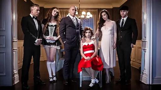 Sweet Orphan Girl Seducing Cold Wealthy Daddy While His Staff Watches And Joins