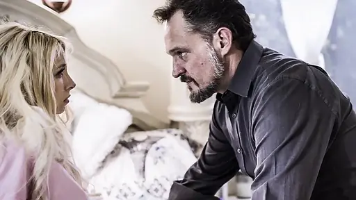 Stepdad Catches Sneaking Teen Daughter Spanking Her Hard Until She Lets Him Inside