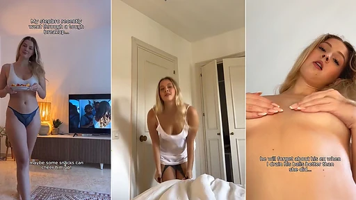 Sneaky Lil Sis Slips Into Big Bro's Bed To Fuck The Heartbreak Outta His Sad Dumped Ass Tonight
