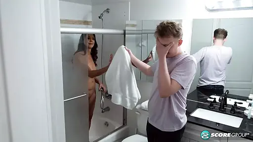 Horny GILF Mom Remembers She's a Woman First Drops to Knees and Slobbers on Son Cock