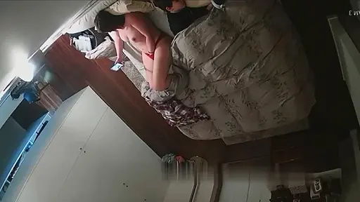 Nasty Mom Sexting on Her Phone and Rubbing Her Wet Pussy While Son Sleeps; Family Voyeur
