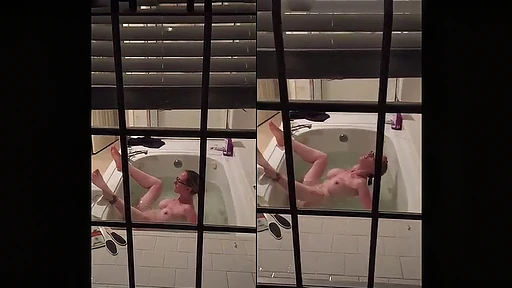 Son Spies On His Mom Fucking Her Cunt With Shower Water Thru Bathroom Window