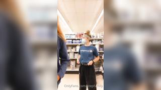 Shy Mom & Bratty Daughter Dare Each Other To  Flashing Their Tits in a Crowded Mall