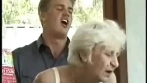 Old mom sucked son hard, then bent over; doggy style, no mercy, all ass