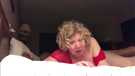 Old slut mom bends over the couch takes it doggy from her son and he floods her with cum