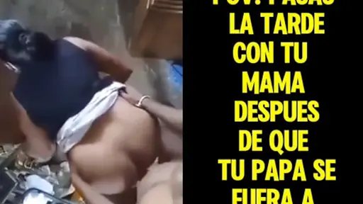 Brunette mom got banged hard by incest son from behind