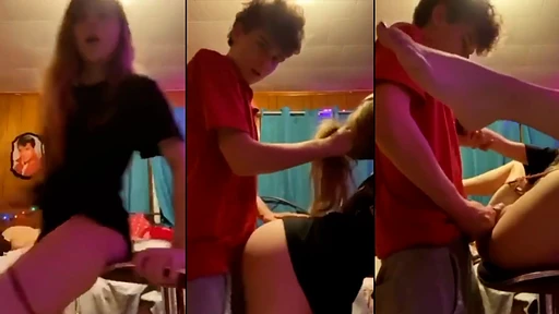 Brother and sister engage in a rough fuck, leaked incest