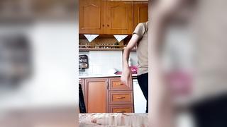 Son's Despicable Act of Violence Towards His Own Mother in the Kitchen