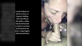 Mother couldnt help herself and had to suck her own sons cock