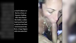 Mother couldnt help herself and had to suck her own sons cock