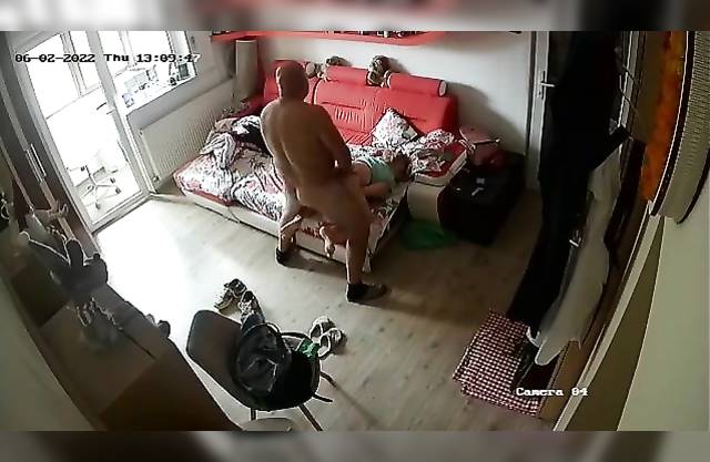 Caught by Hacked IP Camera - Incest sex between father and daughter